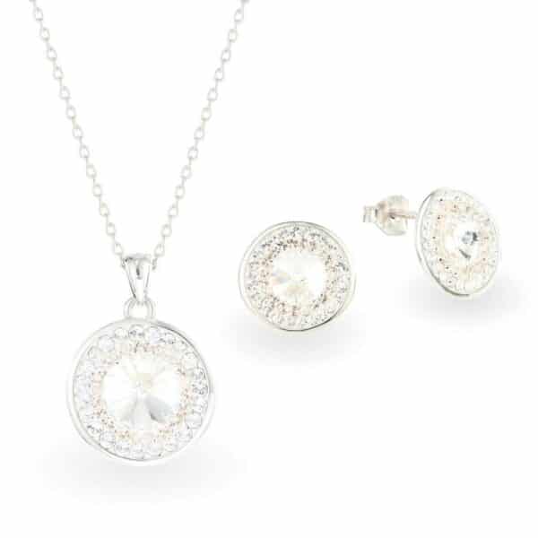 Swarovski kristályos ezüst ékszer szett - Rivoli Orbit Crystal - ajándék díszdobozban