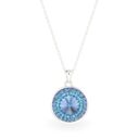Swarovski kristályos ezüst nyaklánc - Rivoli Orbit Sötét kék - ajándék díszdobozban