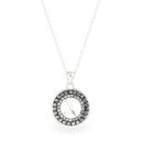 Swarovski kristályos ezüst nyaklánc - Rivoli Orbit Szürke - ajándék díszdobozban