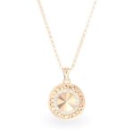 Swarovski kristályos ezüst nyaklánc - Rivoli Orbit Gold Crystal - ajándék díszdobozban