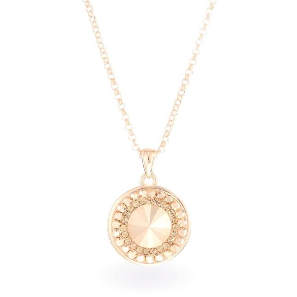 Swarovski kristályos ezüst nyaklánc - Rivoli Orbit Gold - ajándék díszdobozban