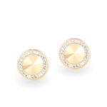 Swarovski kristályos ezüst fülbevaló - Rivoli Orbit Arany - ajándék díszdobozban
