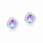 Swarovski kristályos ezüst fülbevaló - Brilliance Oval