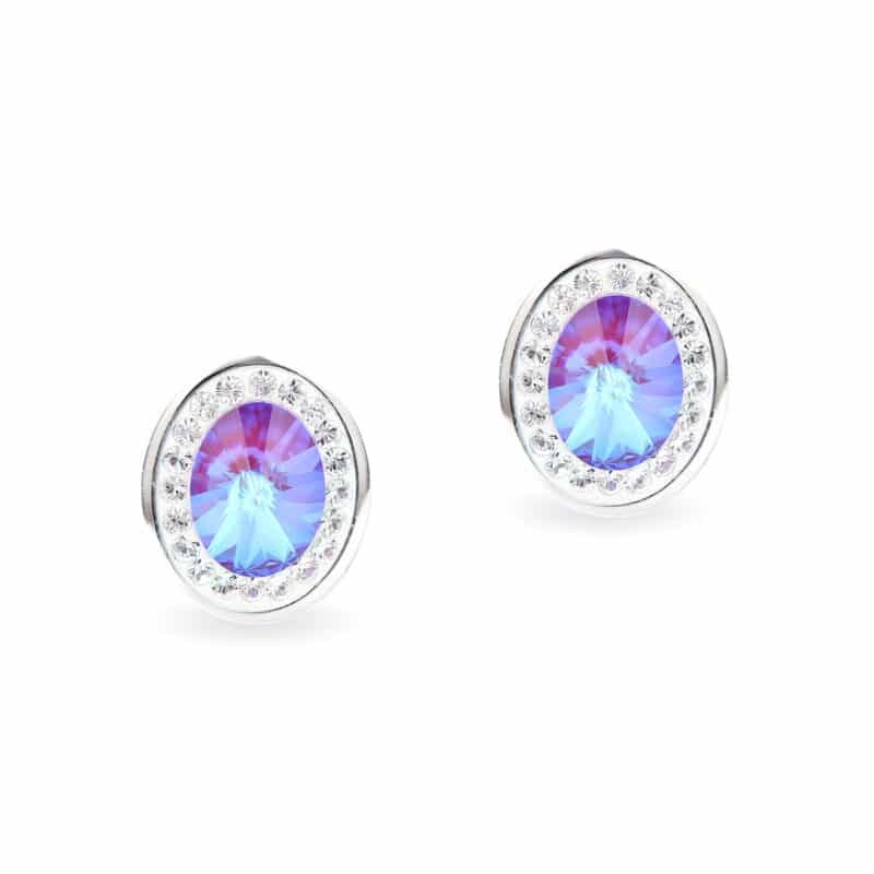 Swarovski kristályos ezüst fülbevaló - Brilliance Oval