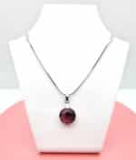 14 mm Hold Swarovski kristályos nemesacél nyaklánc - Amethyst
