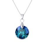 14 mm Hold Swarovski kristályos nemesacél nyaklánc - Bermuda Blue