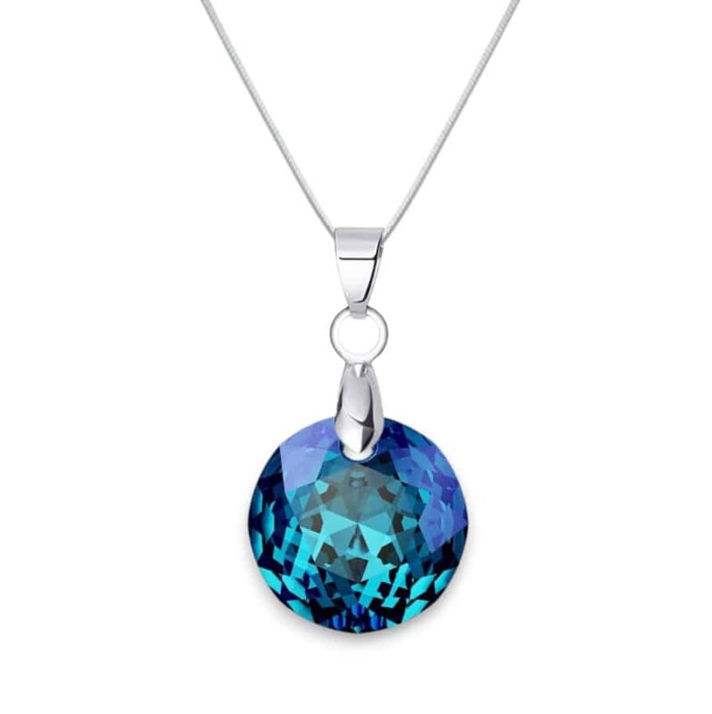 14 mm Hold Swarovski kristályos nemesacél nyaklánc - Bermuda Blue