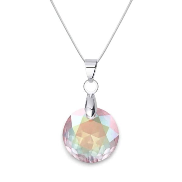 14 mm Hold Swarovski kristályos nemesacél nyaklánc - Crystal AB