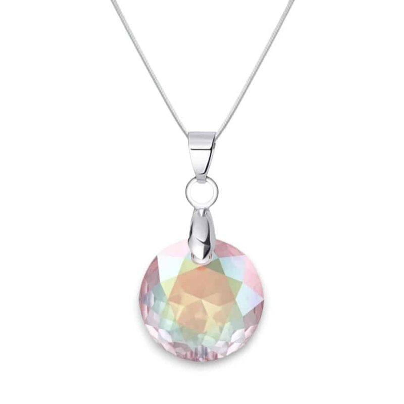 14 mm Hold Swarovski kristályos nemesacél nyaklánc - Crystal AB