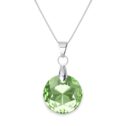 14 mm Hold Swarovski kristályos nemesacél nyaklánc - Peridot