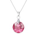 14 mm Hold Swarovski kristályos nemesacél nyaklánc - Rose