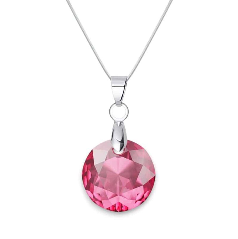 14 mm Hold Swarovski kristályos nemesacél nyaklánc - Rose