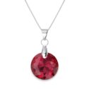 14 mm Hold Swarovski kristályos nemesacél nyaklánc - Scarlet