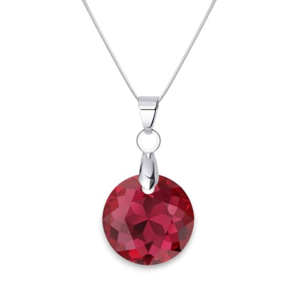 14 mm Hold Swarovski kristályos nemesacél nyaklánc - Scarlet