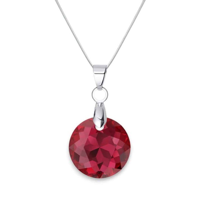 14 mm Hold Swarovski kristályos nemesacél nyaklánc - Scarlet