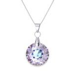 14 mm Hold Swarovski kristályos nemesacél nyaklánc - Vitrail Light