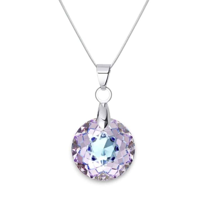 14 mm Hold Swarovski kristályos nemesacél nyaklánc - Vitrail Light