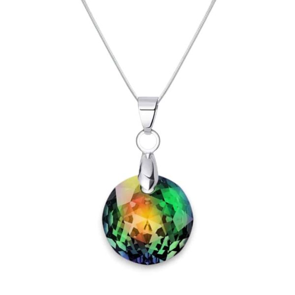 14 mm Hold Swarovski kristályos nemesacél nyaklánc - Vitrail Medium