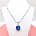 14 mm Hold Swarovski kristályos nemesacél nyaklánc - Bermuda Blue