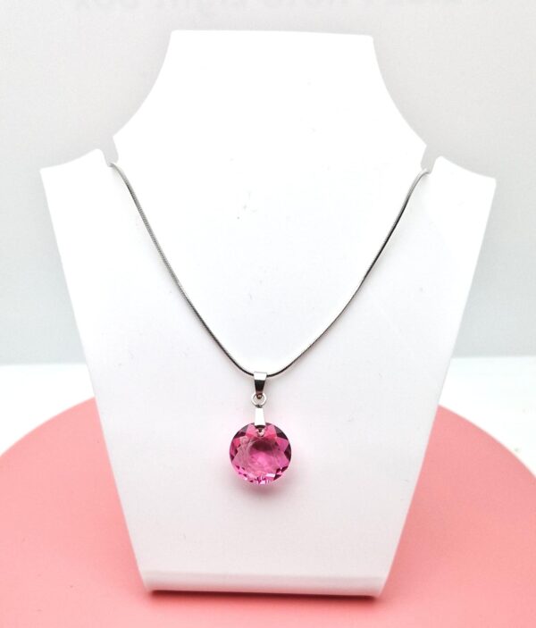 14 mm Hold Swarovski kristályos nemesacél nyaklánc - Rose