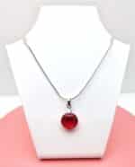 14 mm Hold Swarovski kristályos nemesacél nyaklánc - Scarlet