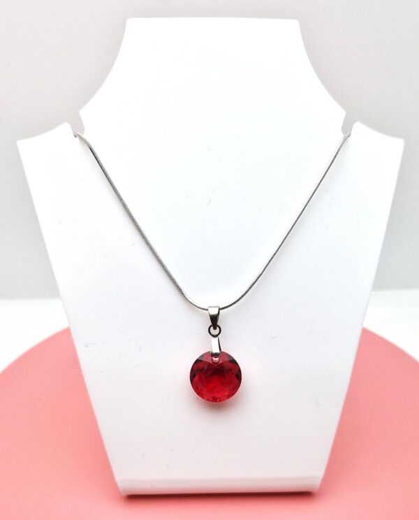 14 mm Hold Swarovski kristályos nemesacél nyaklánc - Scarlet