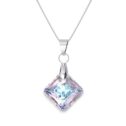 Swarovski kristályos nemesacél nyaklánc - Vitrail Light - 16 mm Rombusz