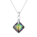 Swarovski kristályos nemesacél nyaklánc - Vitrail Medium - 16 mm Rombusz