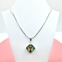 Swarovski kristályos nemesacél nyaklánc - Vitrail Medium - 16 mm Rombusz