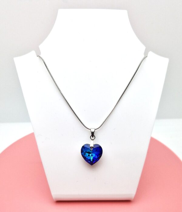 6432-Bermuda Blue-Szív-14mm