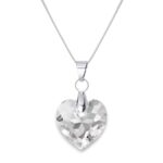 Szív swarovski kristályos nemesacél nyaklánc - Crystal