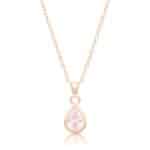 Rózsaarany nyaklánc csepp medállal ajándék díszdobozban