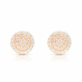 Rózsaarany nap alakú ezüst fülbevaló ajándék díszdobozban