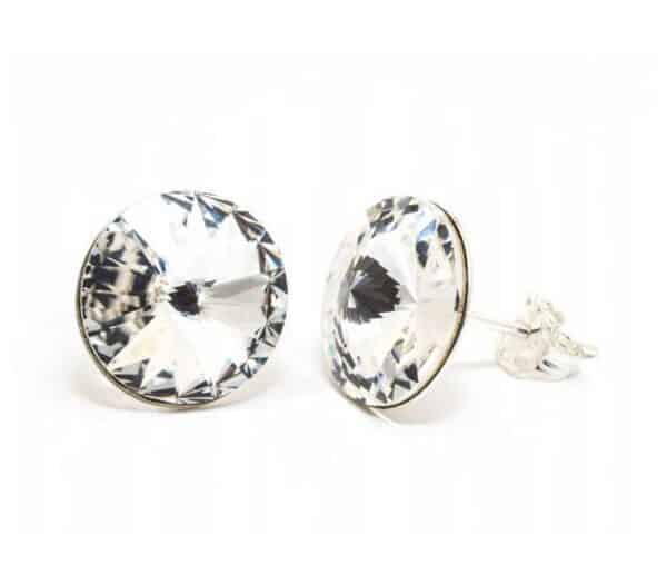 12 mm Rivoli Swarovski kristályos nemesacél fülbevaló - Crystal
