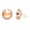 12 mm Rivoli Swarovski kristályos nemesacél fülbevaló - Light Peach