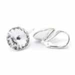 12 mm Rivoli Swarovski kristályos nemesacél fülbevaló - Crystal