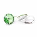 12 mm Hold Swarovski kristályos nemesacél fülbevaló - Peridot