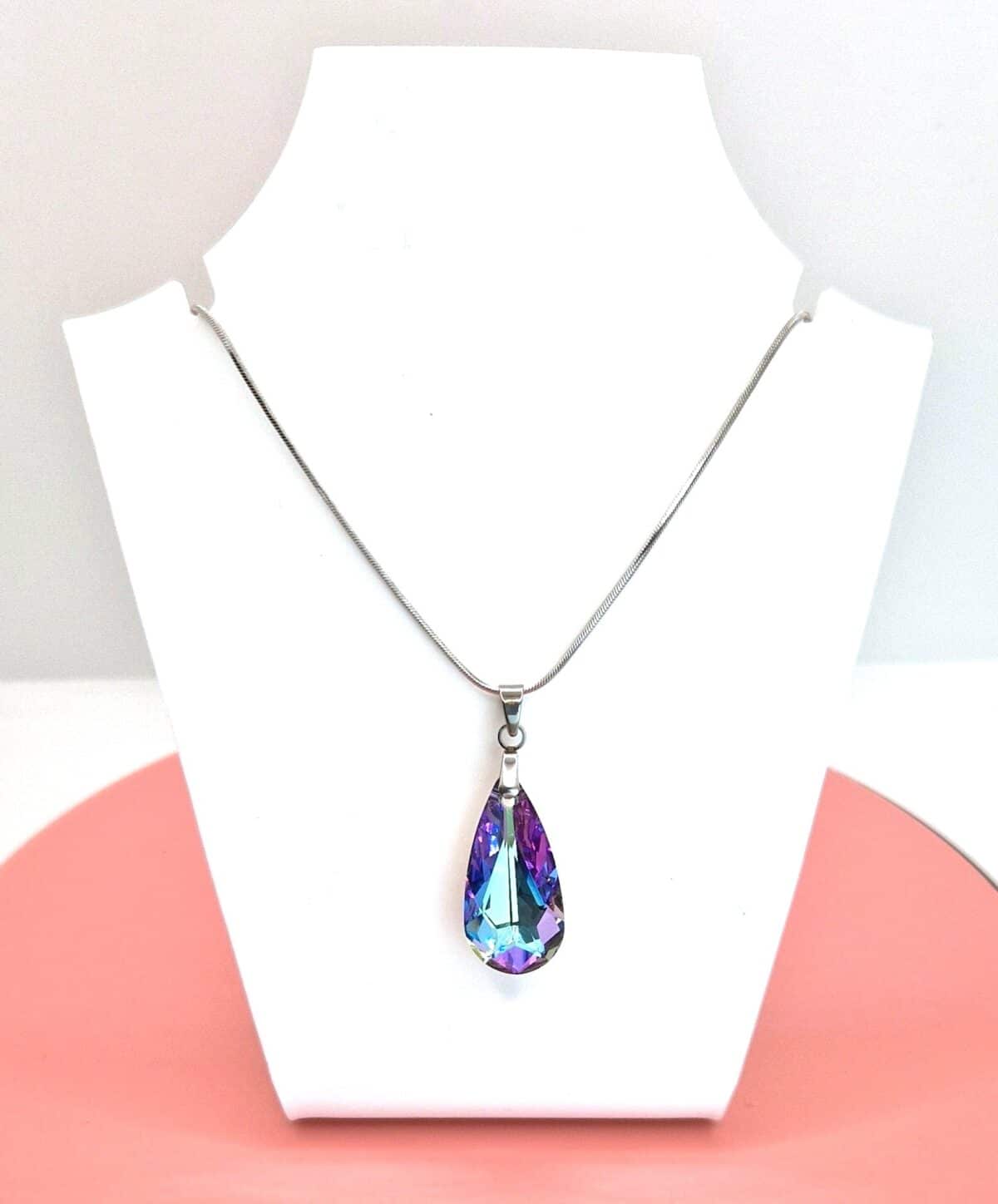 Swarovski kristályos ékszerszett - Körte 24 mm, Vitrail Light