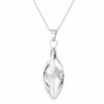 Nanette Swarovski kristályos nemesacél nyaklánc - 30 mm - Crystal