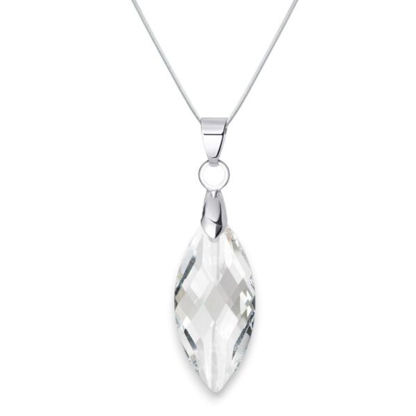 Nanette Swarovski kristályos nemesacél nyaklánc - 30 mm - Crystal