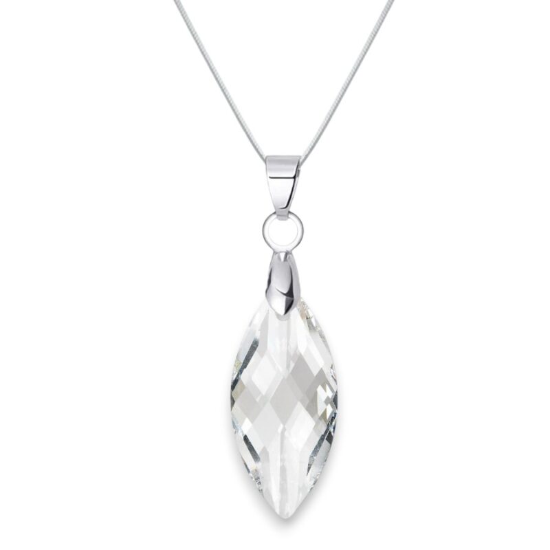 Nanette Swarovski kristályos nemesacél nyaklánc - 30 mm - Crystal