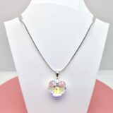 18 mm Szív Swarovski kristályos nyaklánc - Crystal AB - Ajándék díszdobozban