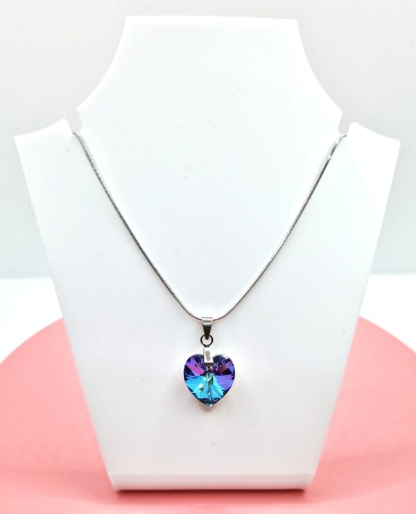 14 mm-es Szives Swarovski kristályos szett - Vitrail Light- ajándék díszdobozban