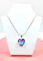18 mm Szív Swarovski kristályos nyaklánc - Vitrail Light - Ajándék díszdobozban