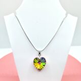 18 mm Szív Swarovski kristályos nyaklánc - Vitrail Medium