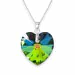 18 mm Szív Swarovski kristályos nyaklánc - Vitrail Medium