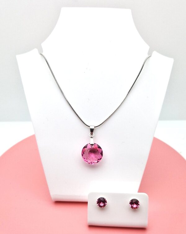 Hold Swarovski kristályos nemesacél szett - Rose