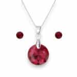 Hold Swarovski kristályos nemesacél szett - Scarlet