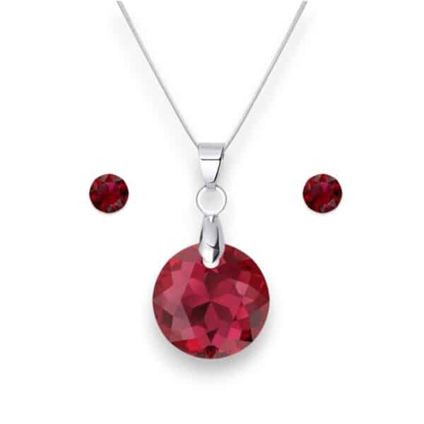 Hold Swarovski kristályos nemesacél szett - Scarlet