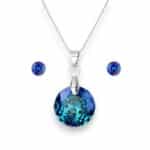 Hold Swarovski kristályos nemesacél szett - Bermuda Blue